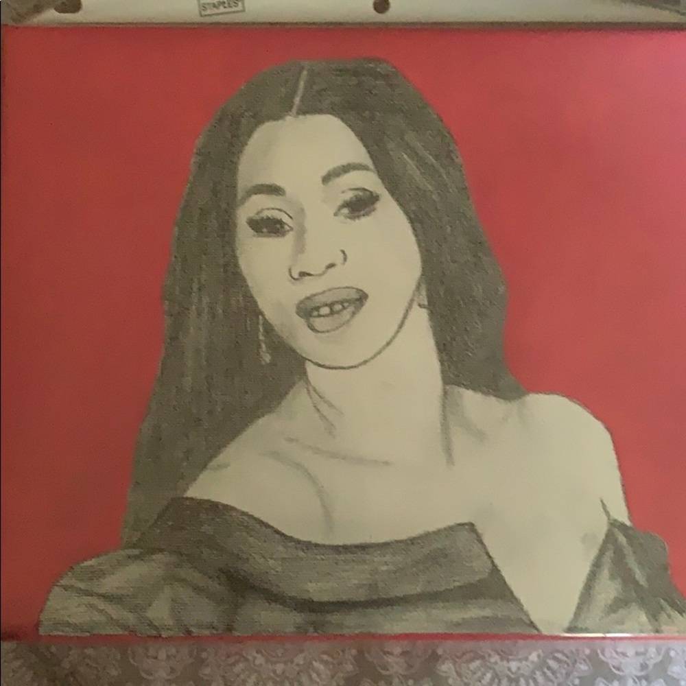 Cardi b wall art
